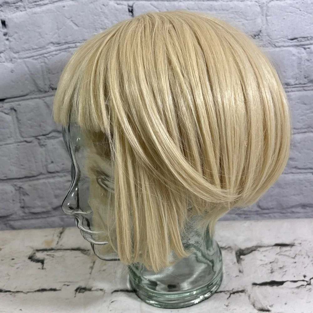 Vintage Women Layered Bob Short Haircut Wig Golden Blond